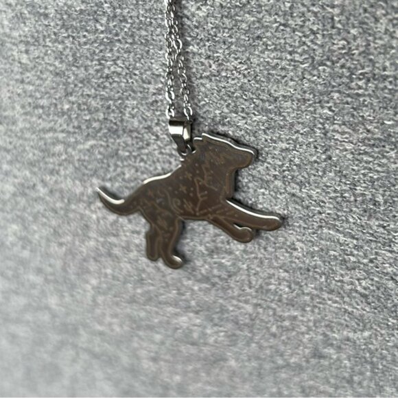 Wolf Silhouette Stainless Steel Pendant ~ Adjustable Necklace ~ Brand New - Picture 5 of 9